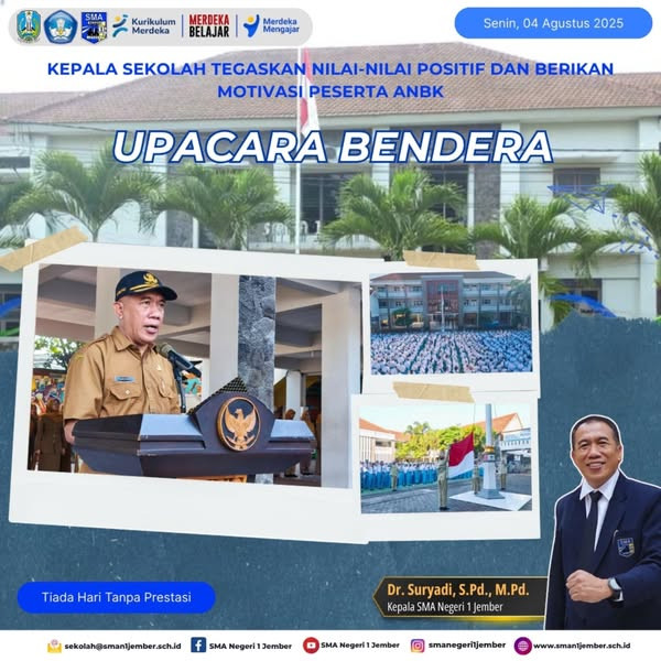 Upacara Bendera Hari Senin: Kepala Sekolah Tegaskan Nilai-Nilai Positif dan Berikan Motivasi Peserta