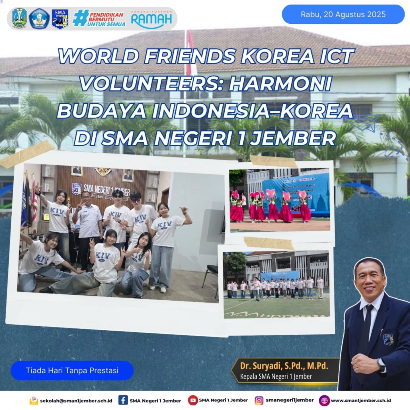 World Friends Korea ICT Volunteers: Harmoni Budaya Indonesia–Korea di SMA Negeri 1 Jember