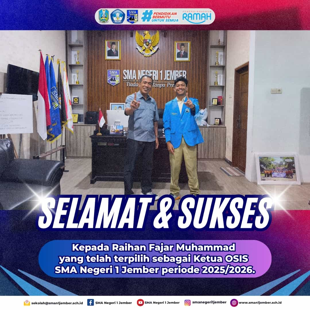 Raihan Fajar Muhammad yang terpilih sebagai Ketua OSIS