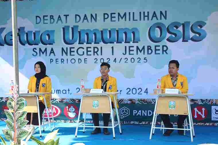 Debat Dan Pemilihan Ketua Umum Osis SMA NEGERI 1 Jember Periode 2024-2025 (PILKETOS).