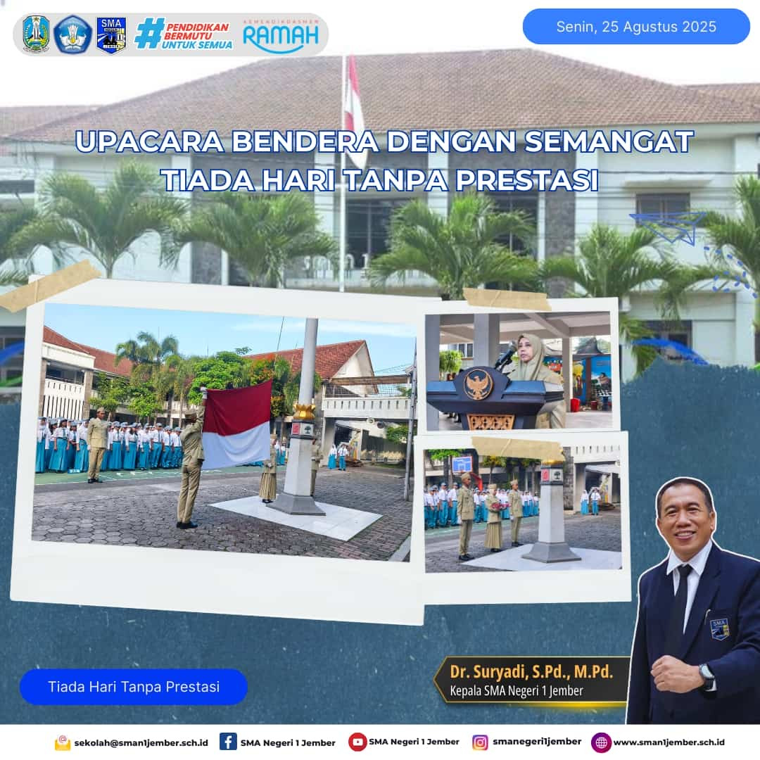 Upacara Bendera dengan Semangat Tiada Hari Tanpa Prestasi
