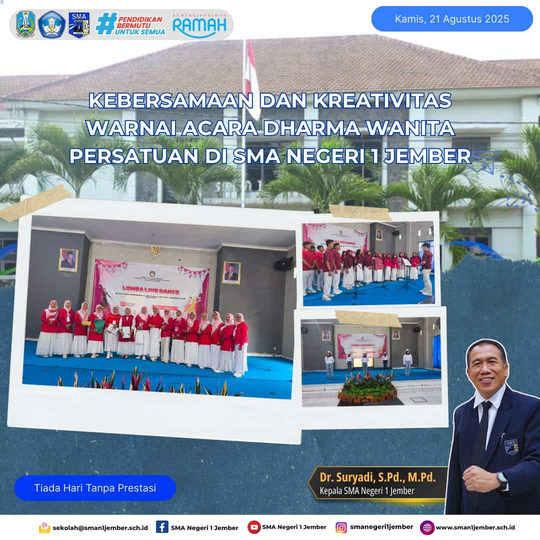 Kebersamaan dan Kreativitas Warnai Acara Dharma Wanita Persatuan di SMA Negeri 1 Jember