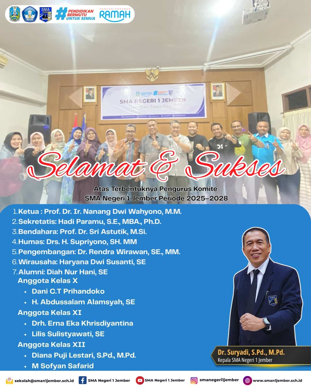 Selamat & Sukses atas Terbentuknya Pengurus Komite