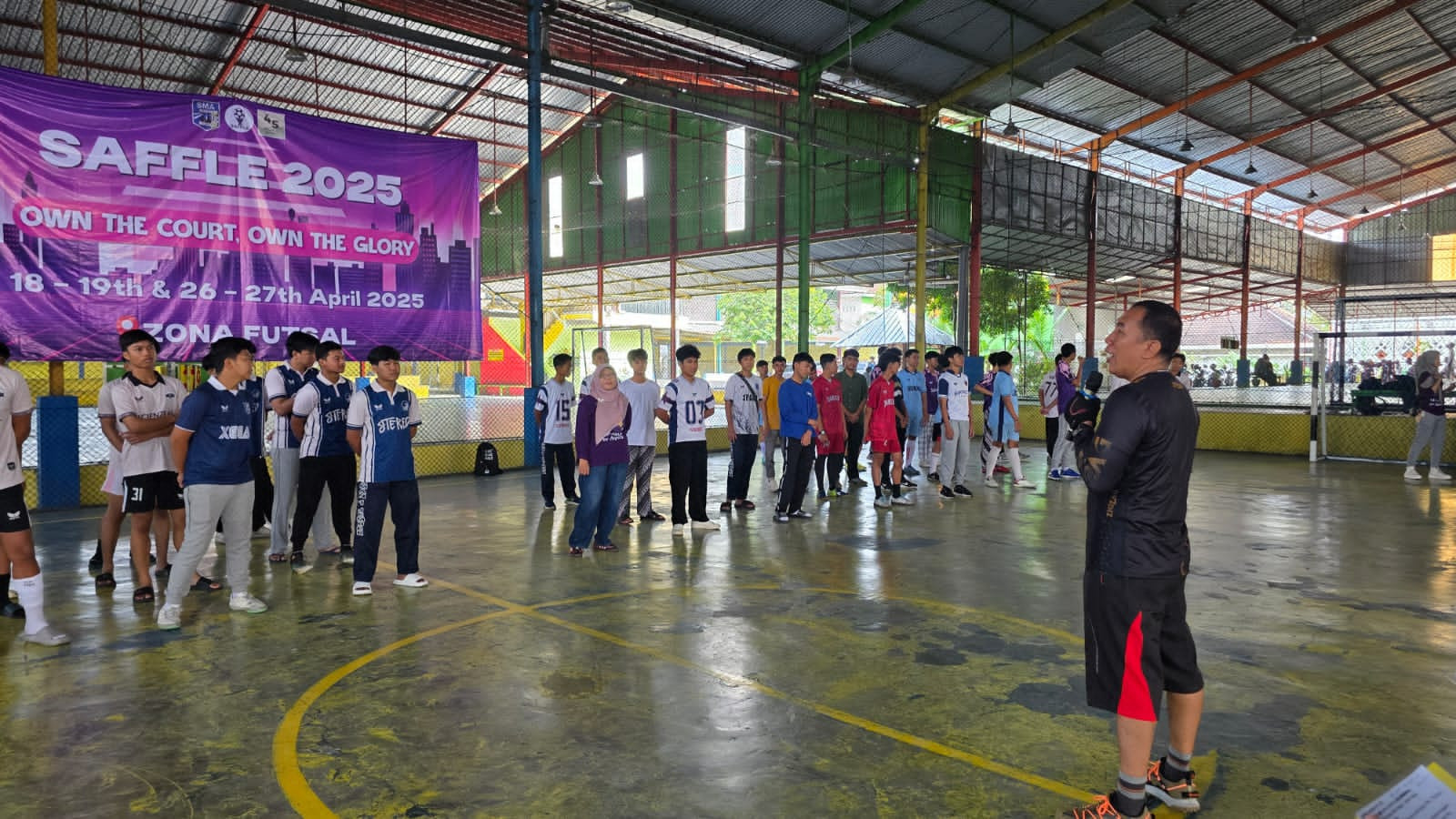 SAFFLE 2025 dengan tema Own the Court, Own the Glory.