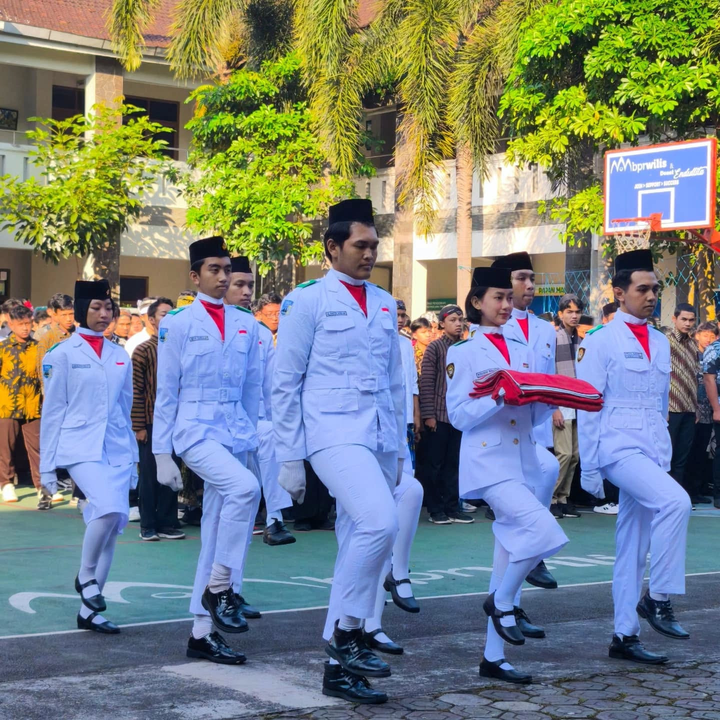 Upacara bendera dalam rangka memperingati Hari Pendidikan Nasional (Hardiknas)
