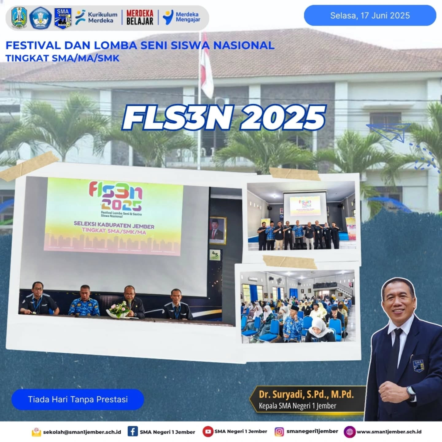Pembukaan Festival dan Lomba Seni Siswa Nasional (FLS3N) Tahun 2025 jenjang SMA/MA/SMK 