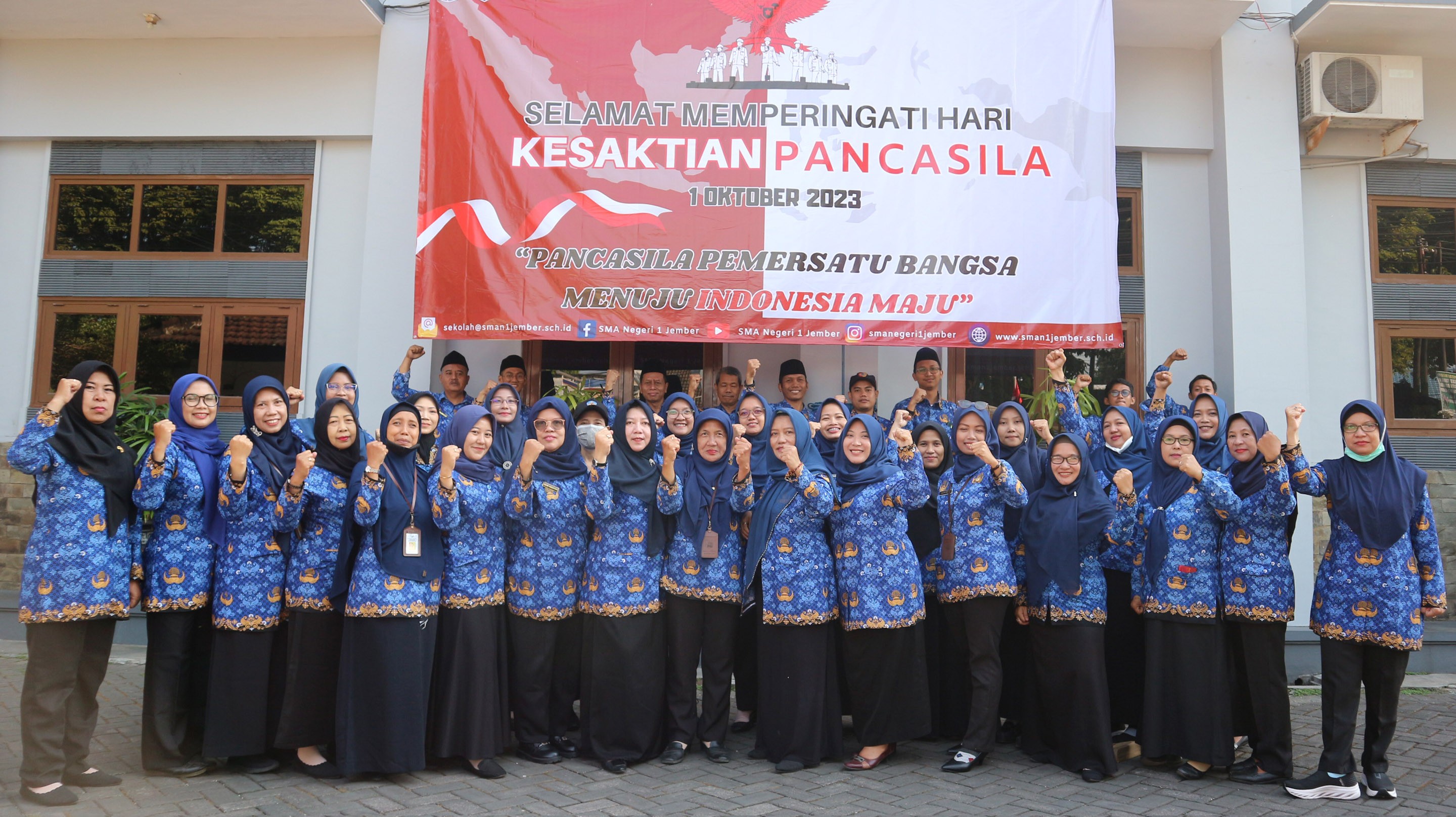 Upacara Peringatan Hari Kesaktian Pancasila di SMA Negeri 1 Jember