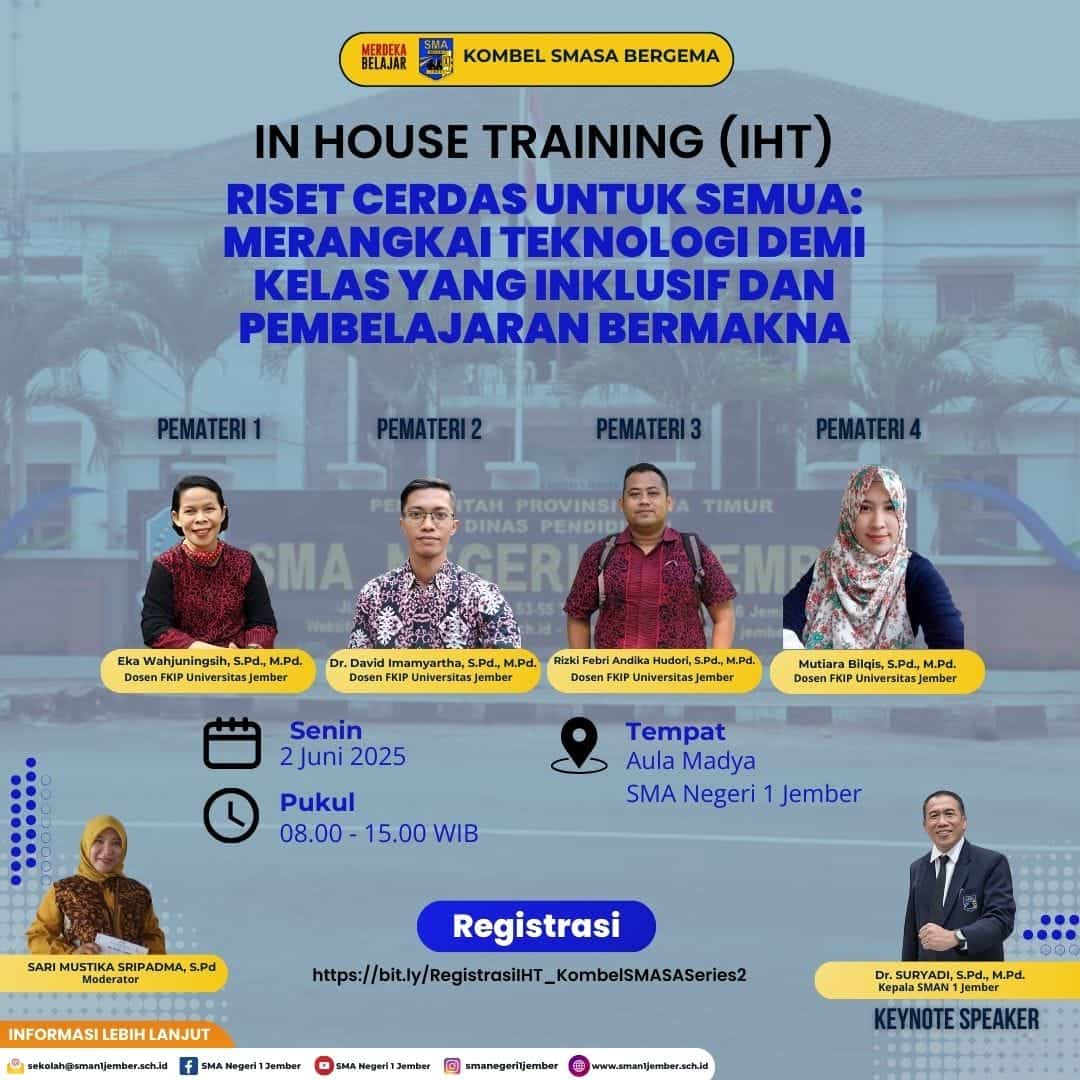 IN HOUSE TRAINING (IHT) RISET CERDAS UNTUK SEMUA