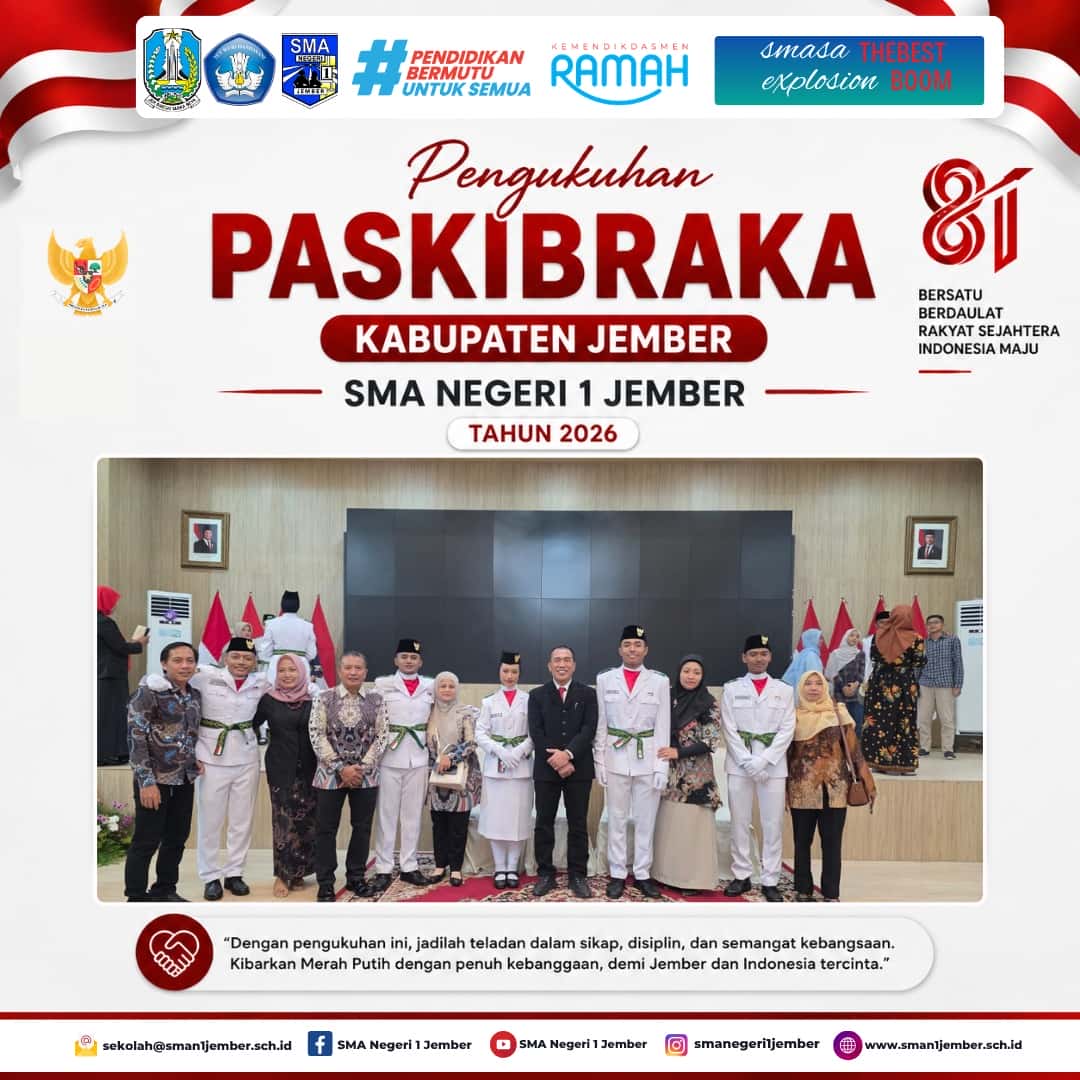 Pengukuhan Paskibraka Kab Jember 